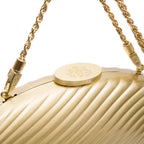 CLUTCH OVAL METAL OURO
