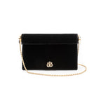 CLUTCH ROLL VELUDO CRISTAL NATURAL PRETO