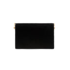 CLUTCH ROLL VELUDO CRISTAL NATURAL PRETO