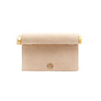 CLUTCH ROLL VELUDO CRISTAL NATURAL CREME