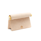 CLUTCH ROLL VELUDO CRISTAL NATURAL CREME