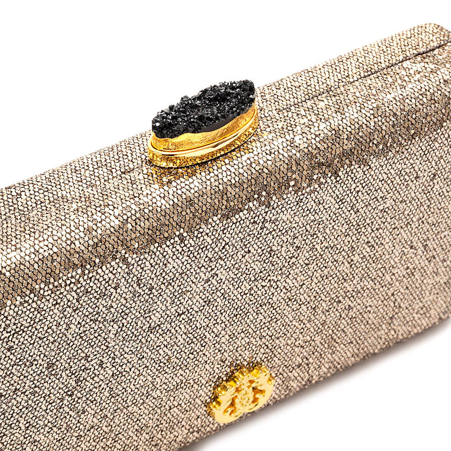 CLUTCH EVA FECHO CRISTAL BRONZE