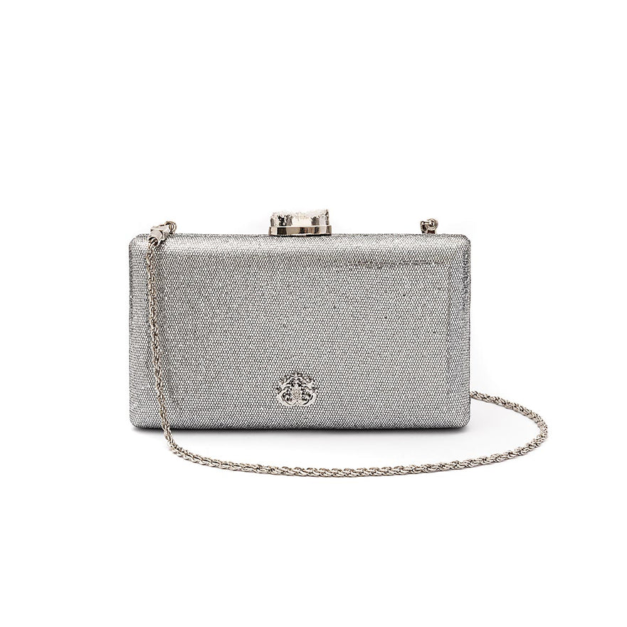 CLUTCH EVA FECHO CRISTAL PRATA