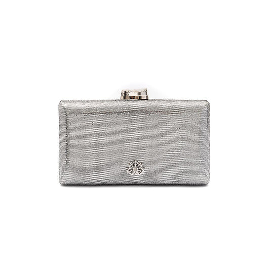 CLUTCH EVA FECHO CRISTAL PRATA
