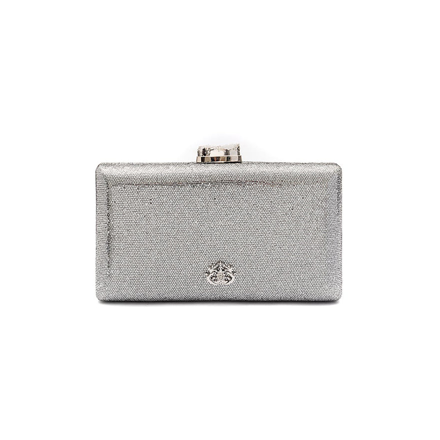 CLUTCH EVA FECHO CRISTAL PRATA