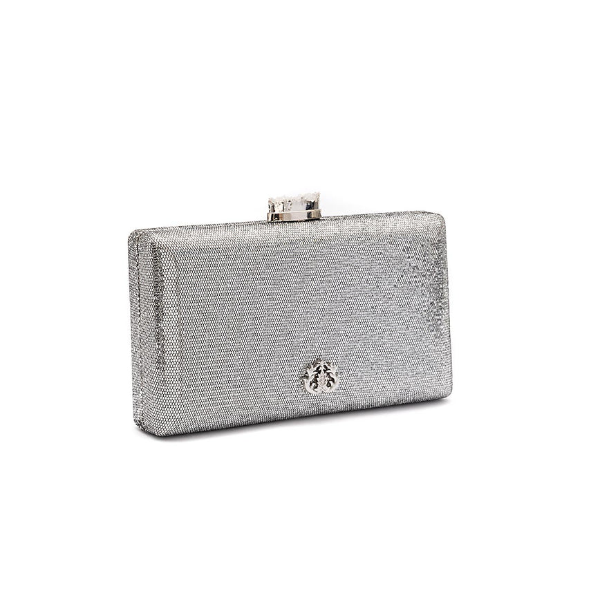 CLUTCH EVA FECHO CRISTAL PRATA