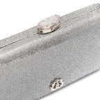 CLUTCH EVA FECHO CRISTAL PRATA