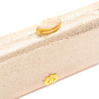 CLUTCH EVA FECHO CRISTAL OURO