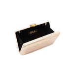 CLUTCH EVA FECHO CRISTAL OURO