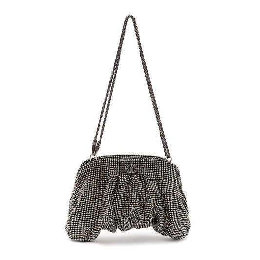 CLUTCH MALHA METALICA PRETO