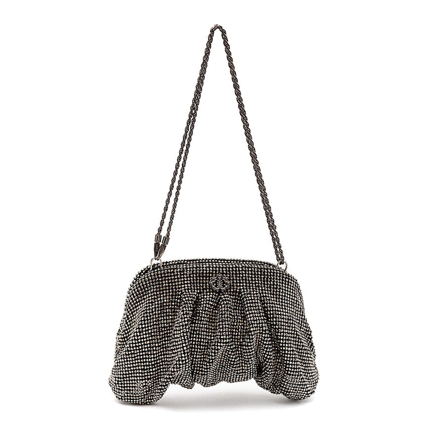 CLUTCH MALHA METALICA PRETO