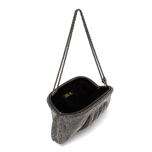CLUTCH MALHA METALICA PRETO