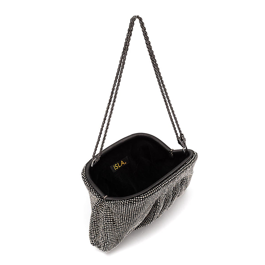 CLUTCH MALHA METALICA PRETO