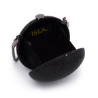 BOLSA MINI ESFERA CRISTAIS PRETA