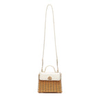 SELENE TOP HANDLE RATTAN E COURO CHANTILLY