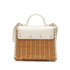 SELENE TOP HANDLE RATTAN E COURO CHANTILLY