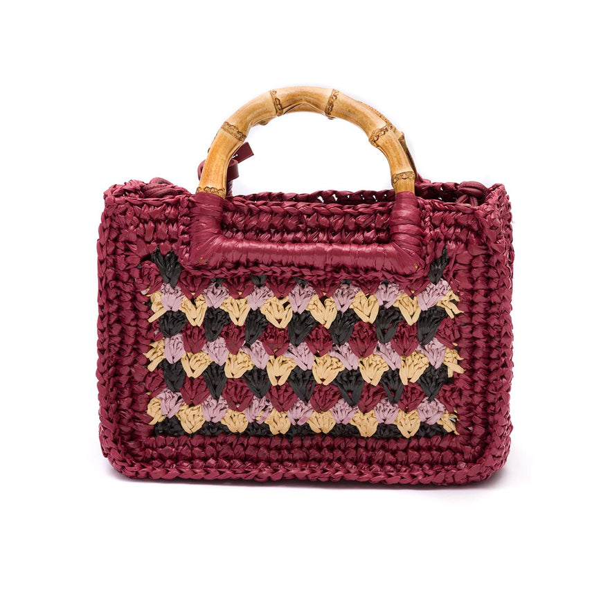 MINI TOTE CROCHÊ TRICOLOR