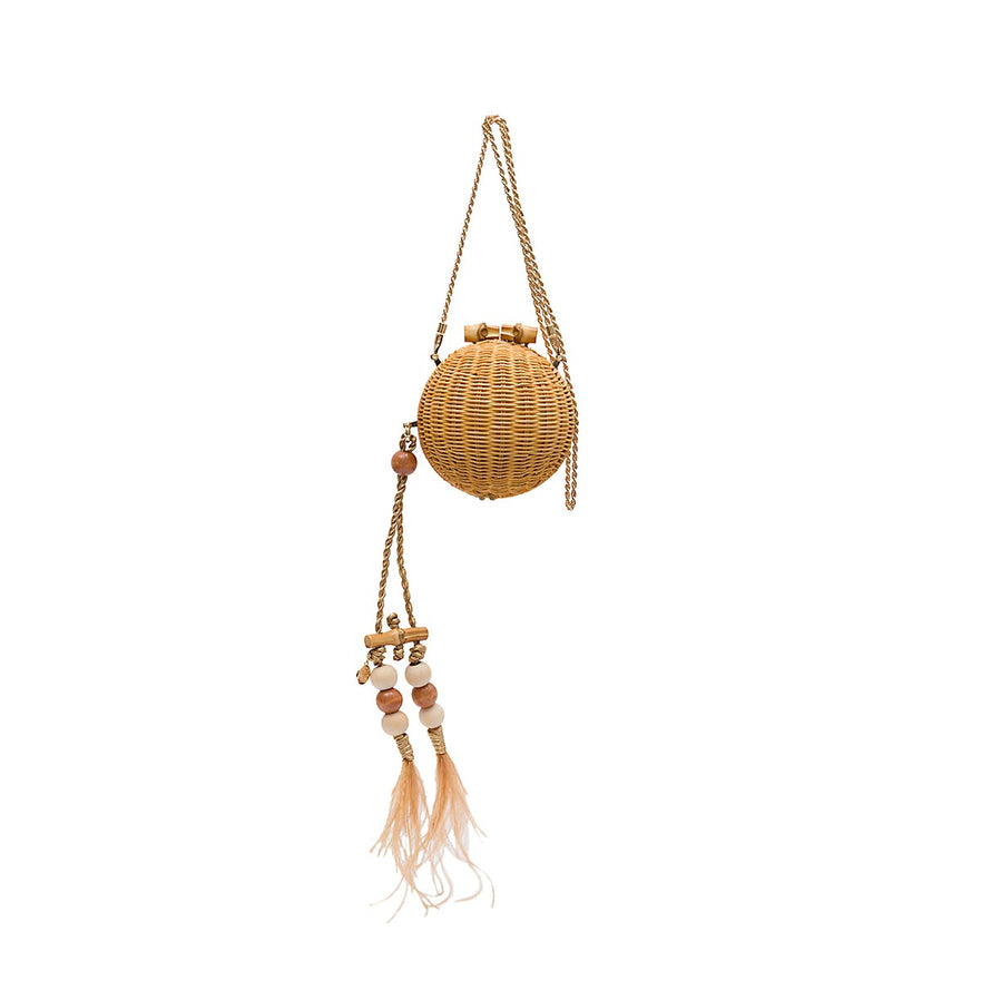 CLUTCH ESFERA RATTAN NATURAL