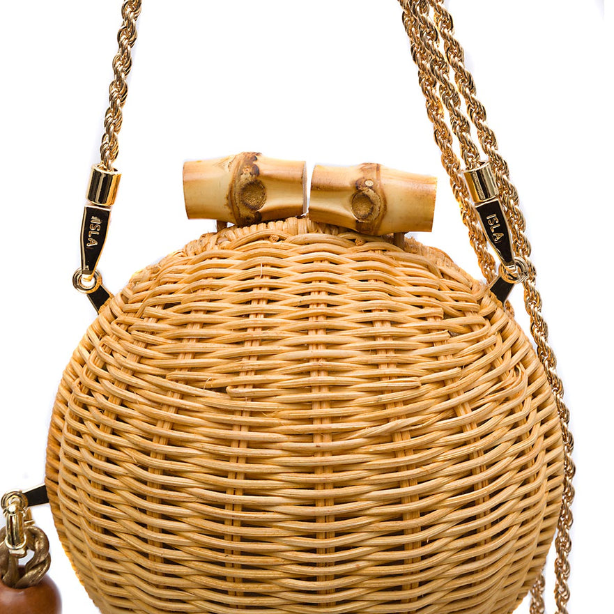 CLUTCH ESFERA RATTAN NATURAL