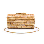 CLUTCH BAGUETE BAMBU E MADREPÉROLA