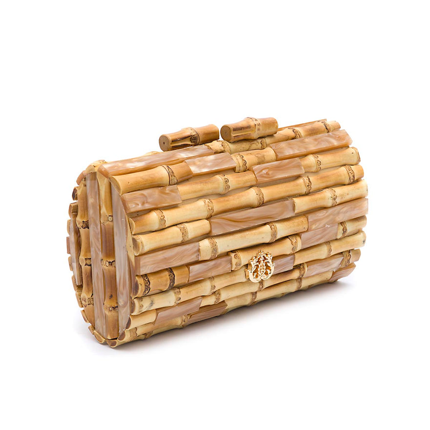 CLUTCH BAGUETE BAMBU E MADREPÉROLA