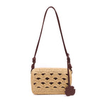 BOLSA FLAP CROCHÊ MONOGRAMA SOFT RAFIA CREME