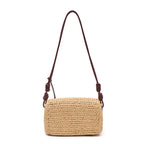 BOLSA FLAP CROCHÊ MONOGRAMA SOFT RAFIA CREME