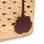 MAXI TOTE MONOGRAMA RÁFIA SOFT PINHAO/RAFIA CREME