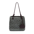 MAXI TOTE MONOGRAMA RÁFIA-SOFT EXPRESSO/RAFIA JADE