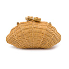 CLUTCH CONCHA AYLA RATTAN NATURAL