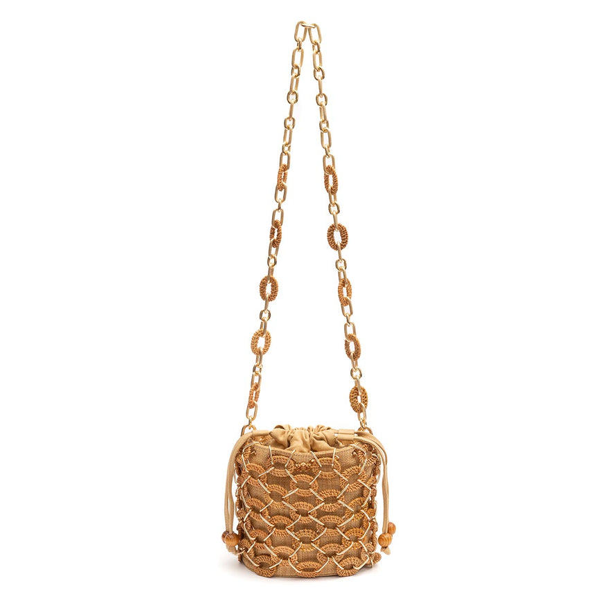 BOLSA BUCKET LARA RATTAN NATURAL