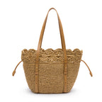 BOLSA TOTE CROCHÊ BASKET LIZARD SELA GRANDE NATURAL