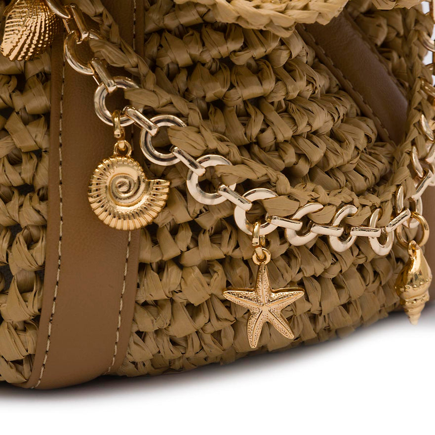 BOLSA BUCKET RAFIA SEA ELEMENTS