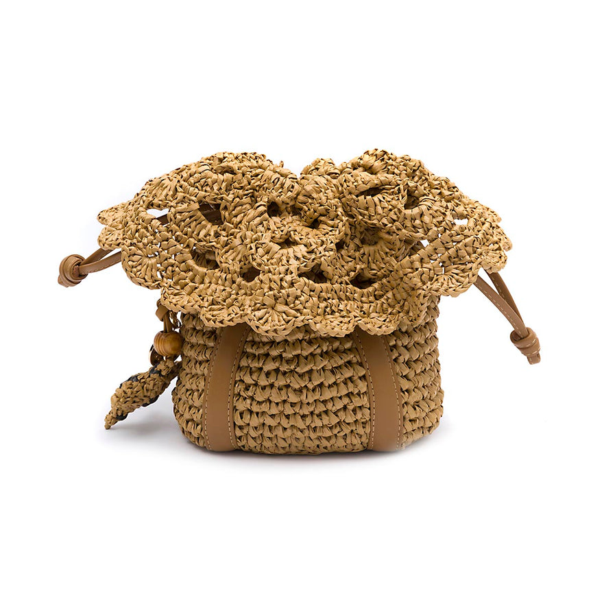 BOLSA BUCKET RAFIA SEA ELEMENTS