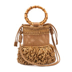 BOLSA BUCKET CROCHÊ NATURAL