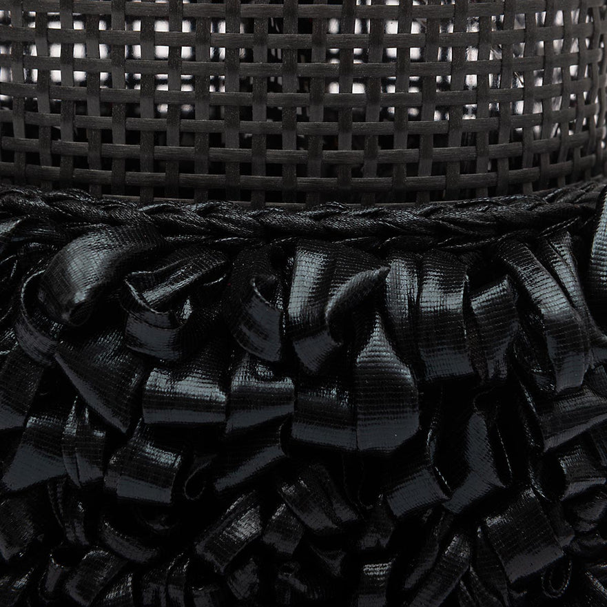 BOLSA BUCKET CROCHÊ PRETO