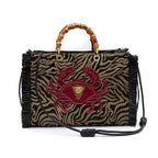 BOLSA TOTE PALHA ZEBRA CARANGUEJO