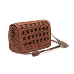 BOLSA FLAP CROCHE IARA CACAU