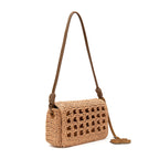 BOLSA FLAP CROCHE IARA CAFÉ LEITE