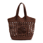 BOLSA MAXI SHOPPER EM RÁFIA CACAU