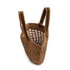 BOLSA MAXI SHOPPER EM RÁFIA CAFÉ COM LEITE
