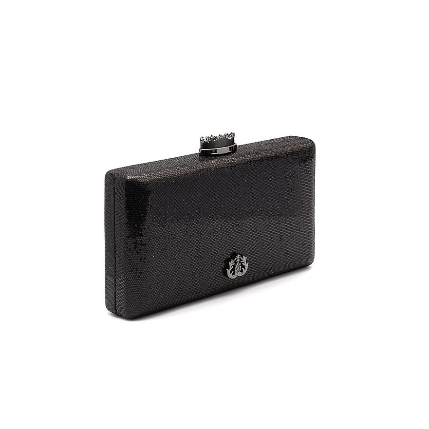 BOLSA CLUTCH EVA FECHO CRISTAL PRETO