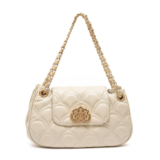 BOLSA SHOULDER SIRENA MÉDIA COCCON MARSHMALLOW OURO