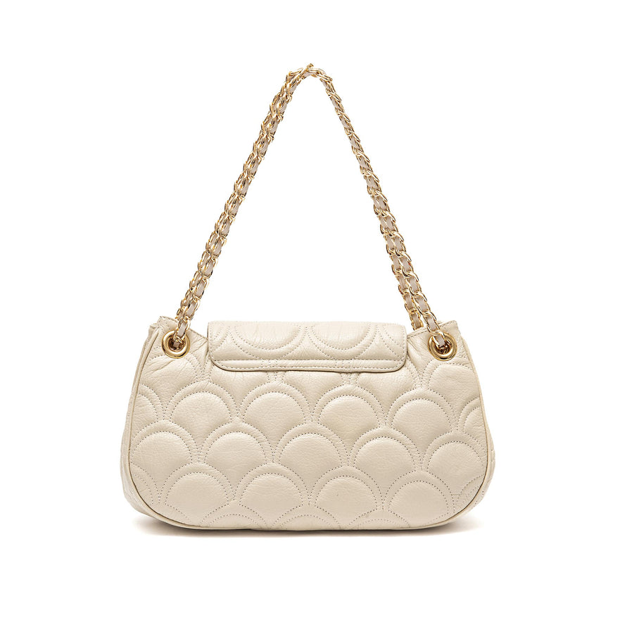 BOLSA SHOULDER SIRENA MÉDIA COCCON MARSHMALLOW OURO