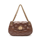 BOLSA SHOULDER SIRENA MÉDIA COCCON PINHÃO OURO