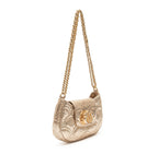 BOLSA SHOUDER SIRENA MINI COCOON OURO LIGHT