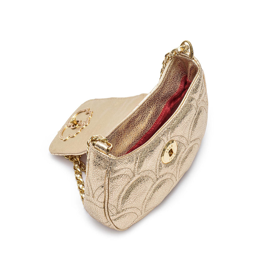 BOLSA SHOUDER SIRENA MINI COCOON OURO LIGHT