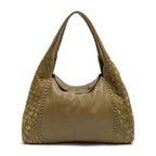 BOLSA HOBO ÍSIS WOVEN MAXI COURO TRESSÊ PISTACHE