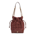BOLSA TOTE SAVANA PEQUENA RÁFIA COURO CANELA