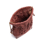 BOLSA TOTE SAVANA PEQUENA RÁFIA COURO CANELA